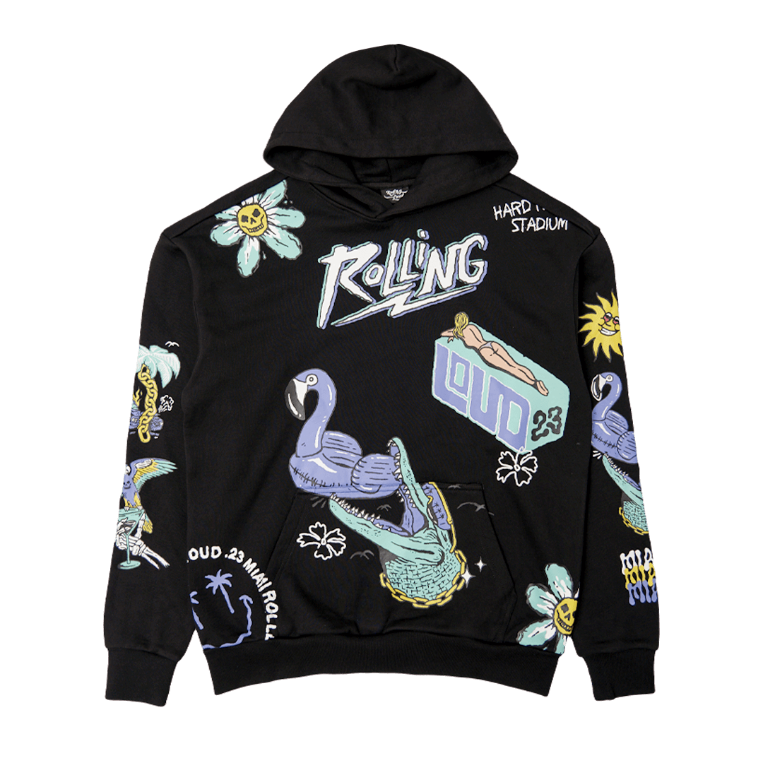 RL Miami 23 Sunshine Delight Black Lineup Hoodie