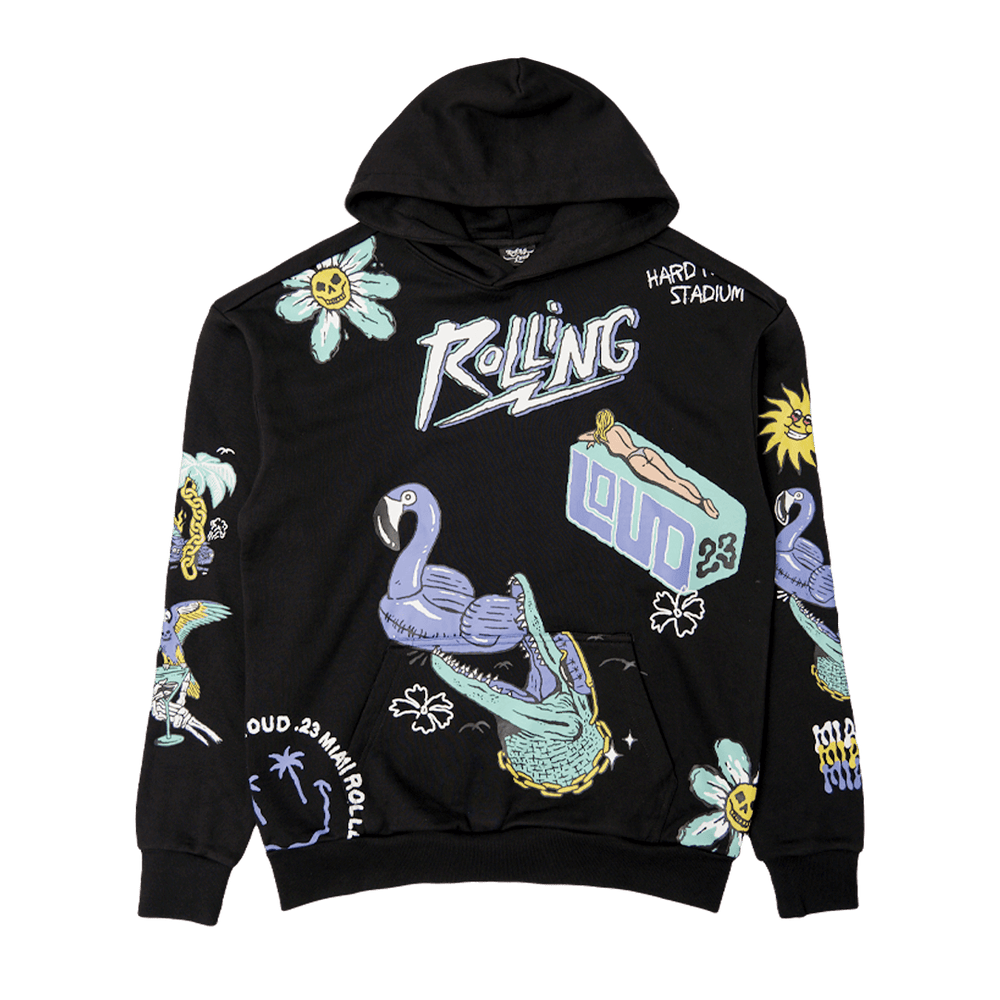 RL Miami 23 Sunshine Delight Black Lineup Hoodie