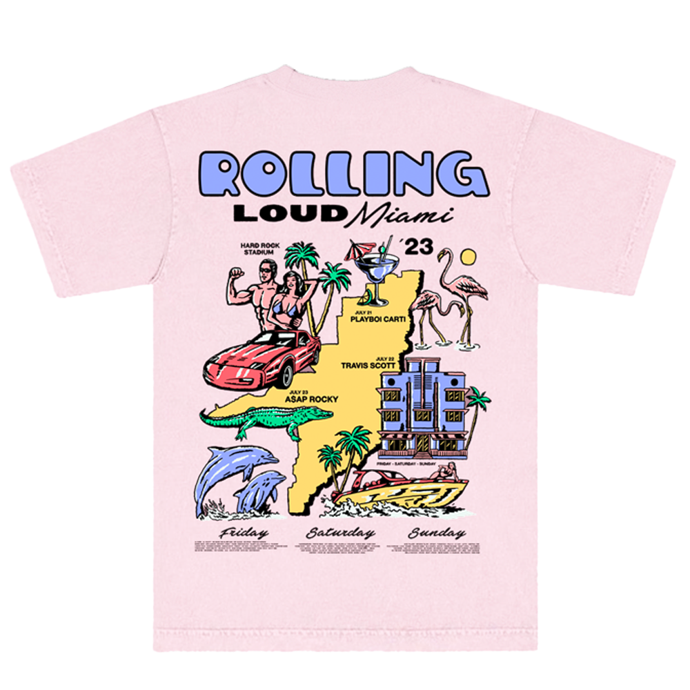 RL Miami 23 Magic City Light Pink Tee