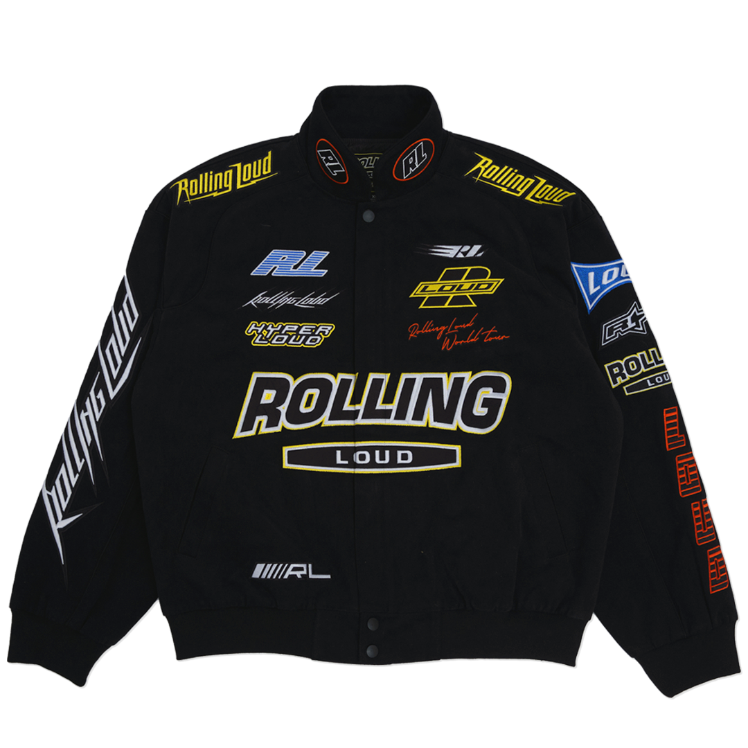 RL Super Moto Black Racing Jacket