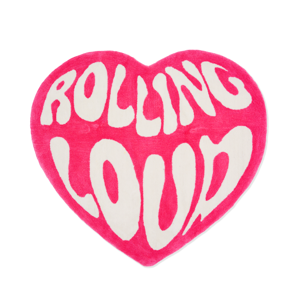 Rolling Loud Pink Heart Rug