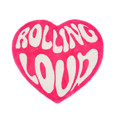 Rolling Loud Pink Heart Rug