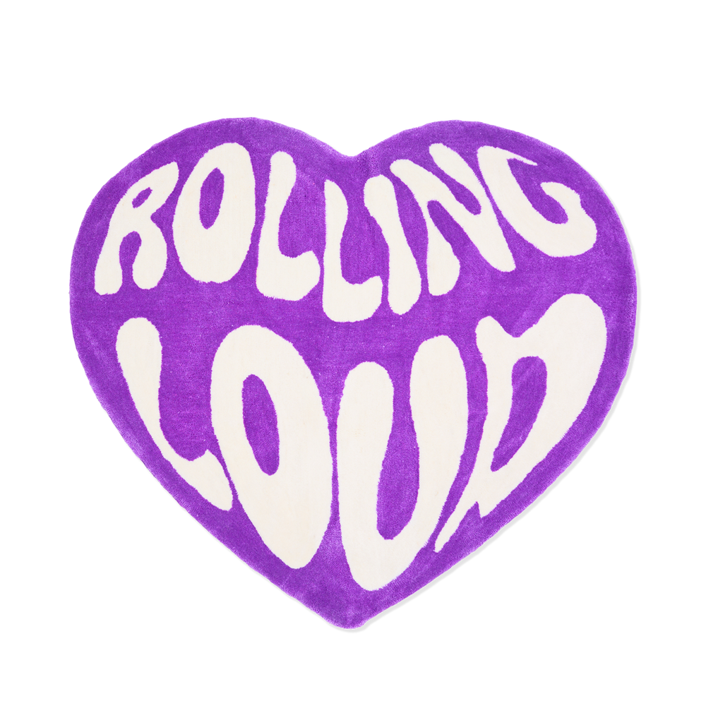 Rolling Loud Purple Heart Rug | Rolling Loud