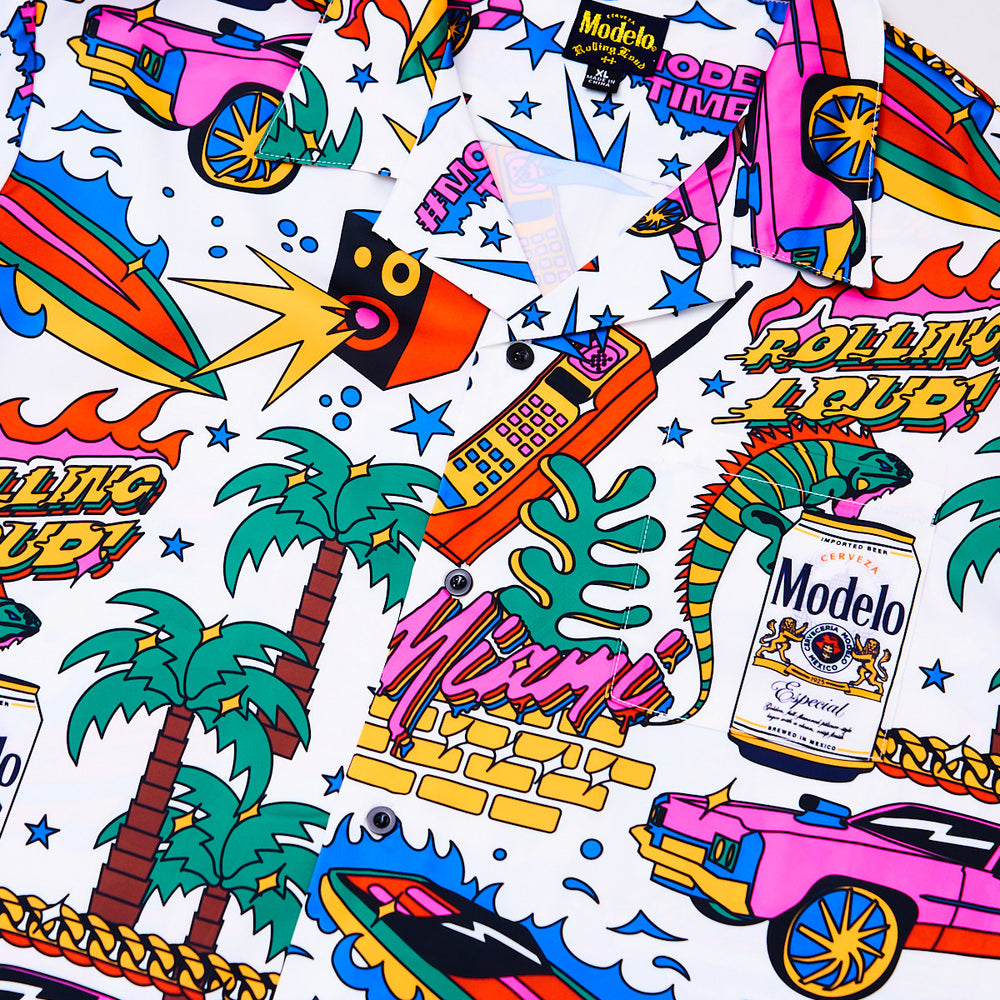 RL X Modelo Miami 23 Iguana AOP Resort Button-Up Shirt