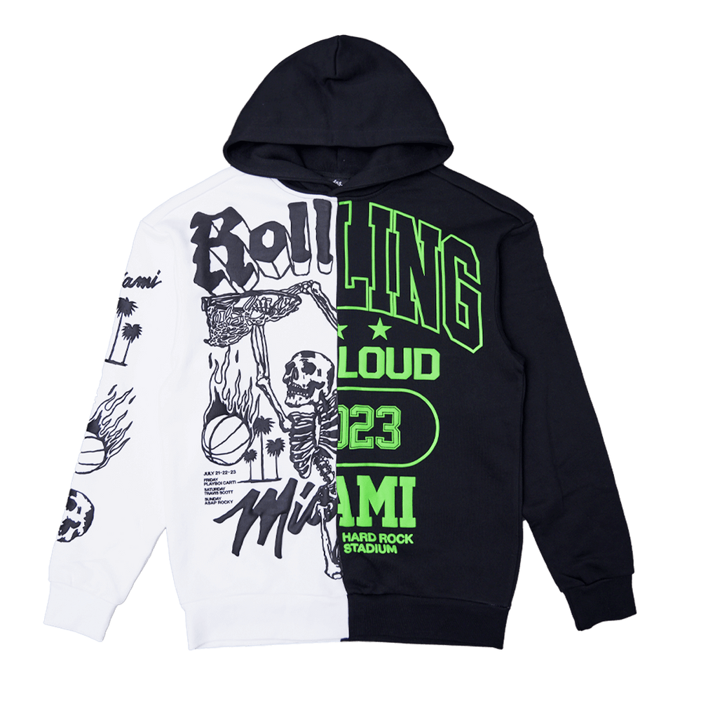 RL Miami 23 Double Trouble Split Black & White Hoodie