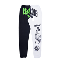 RL Miami 23 Double Trouble Split Black & White Sweatpants