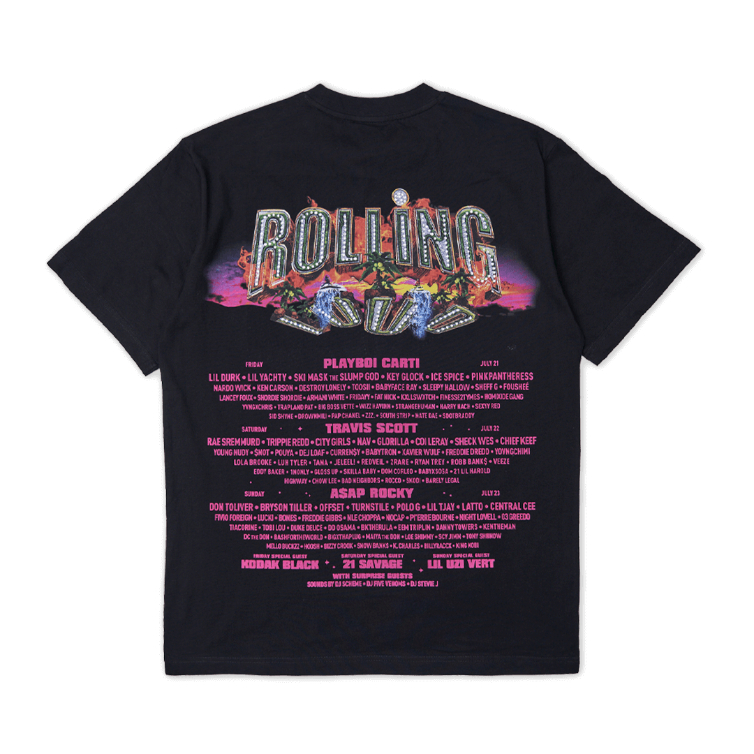 RL Miami 23 Yacht Party Bling Black Lineup Tee