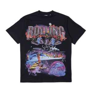 RL Miami 23 Yacht Party Bling Black Lineup Tee