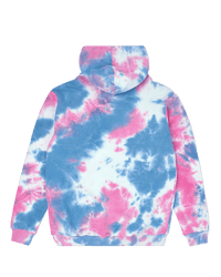 Puffy Logo Tie Dye Classic Pink Hoodie