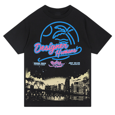 Designer Humans x Rolling Loud T Shirt Black Miami 2022