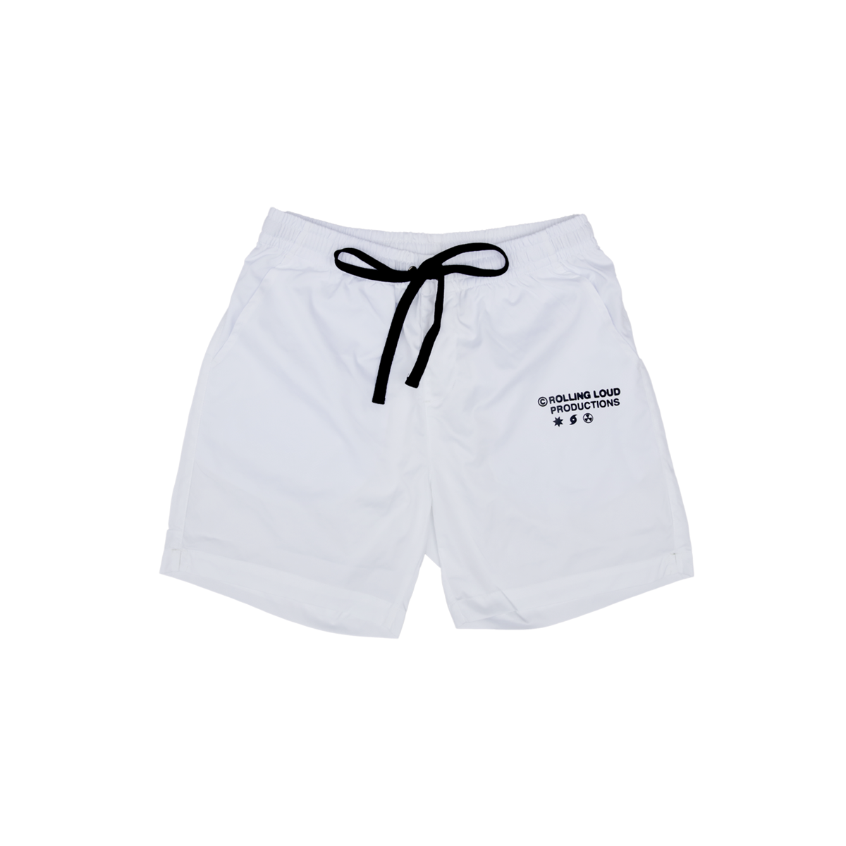 RL Productions Iridescent White Nylon Shorts