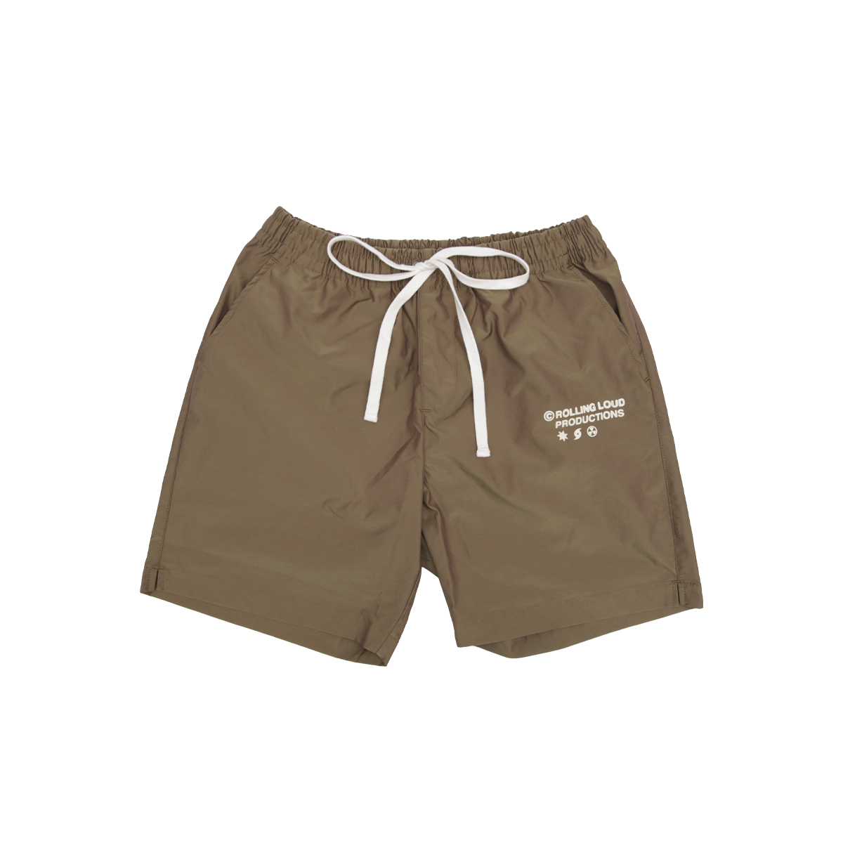 RL Productions Iridescent Gold Nylon Shorts