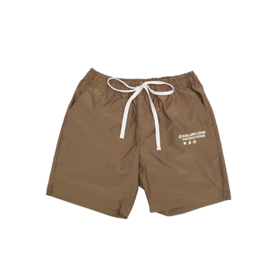 RL Productions Iridescent Gold Nylon Shorts