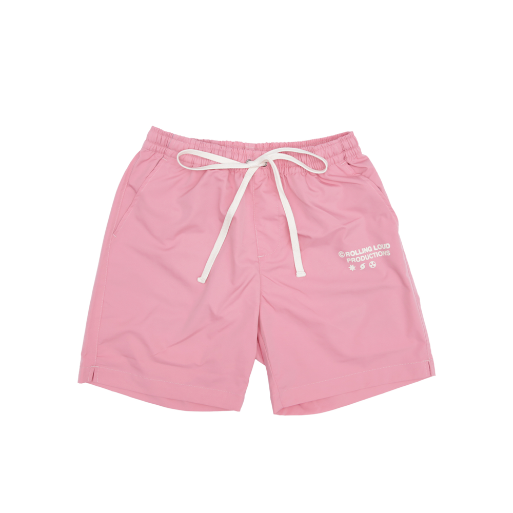 RL Productions Iridescent Pink Nylon Shorts