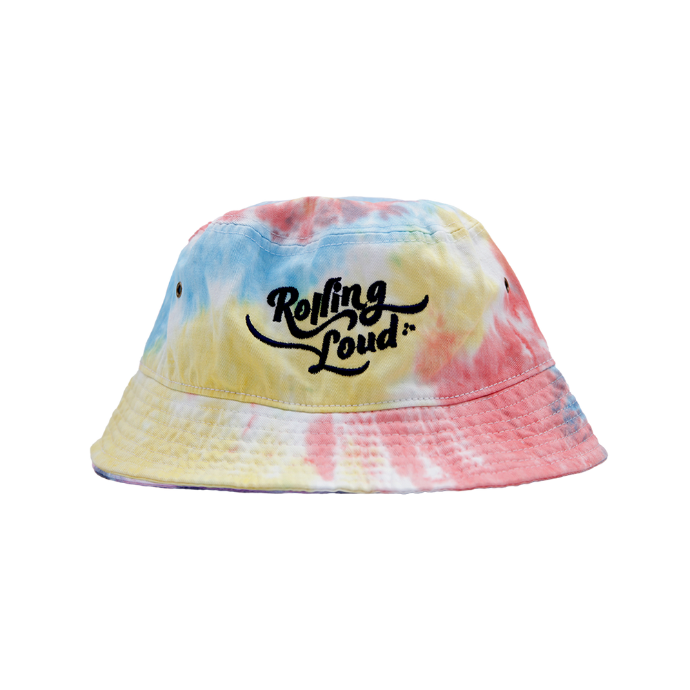 Rolling Loud Tie Dye Bucket Hat Rainbow