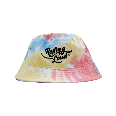 Rolling Loud Tie Dye Bucket Hat Rainbow