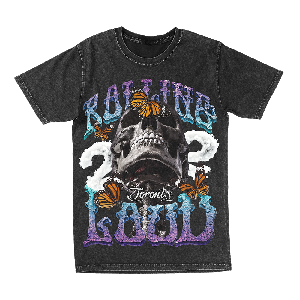 RL Black Skeleton T Shirt Washed Toronto 22'