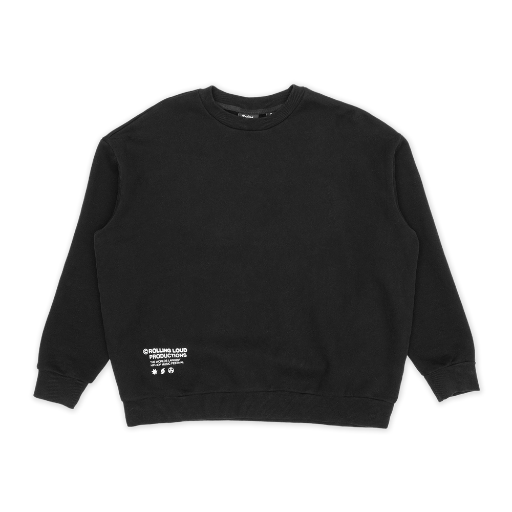 RL Productions Black French Terry Crewneck Sweatshirt