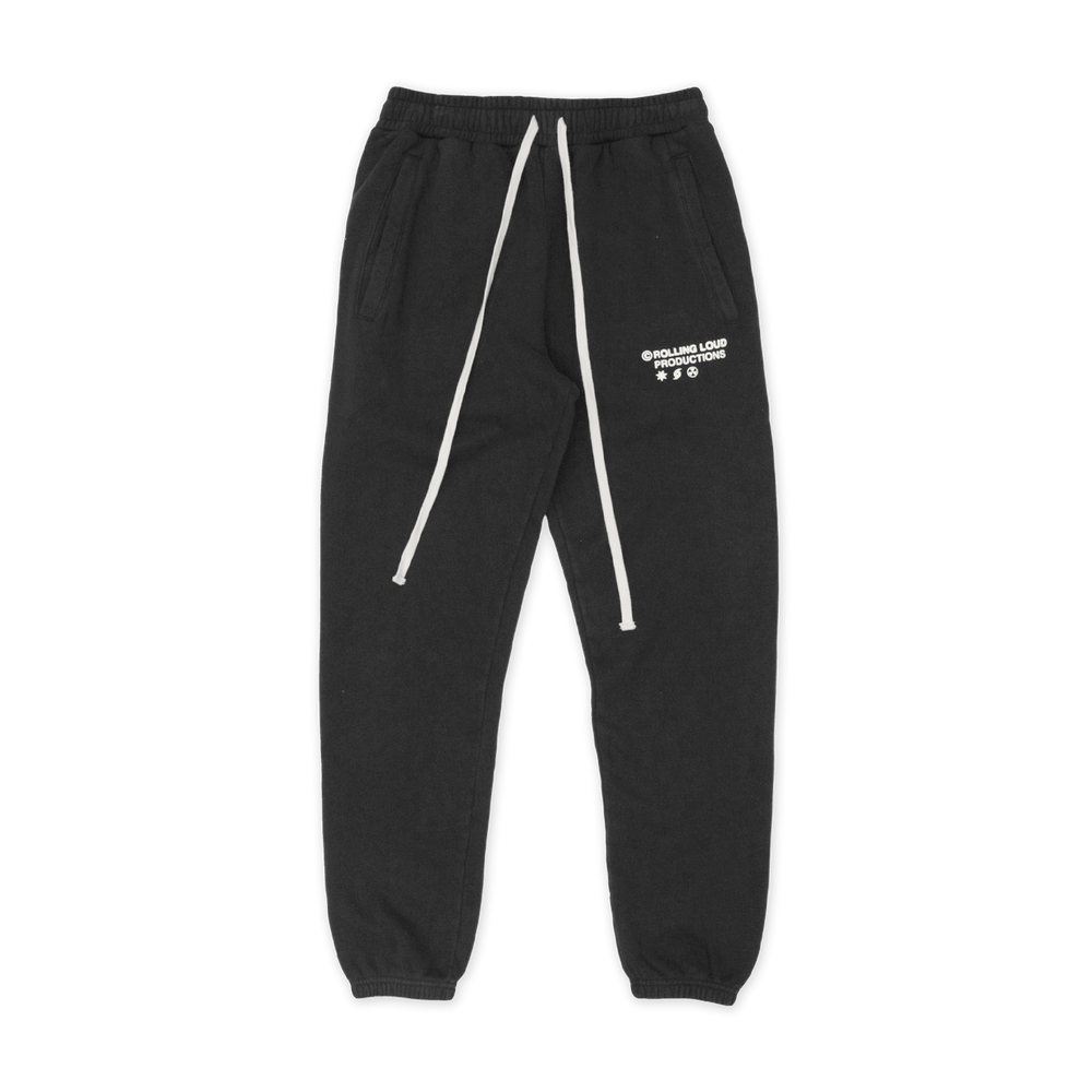 RL Productions Black French Terry Sweatpants