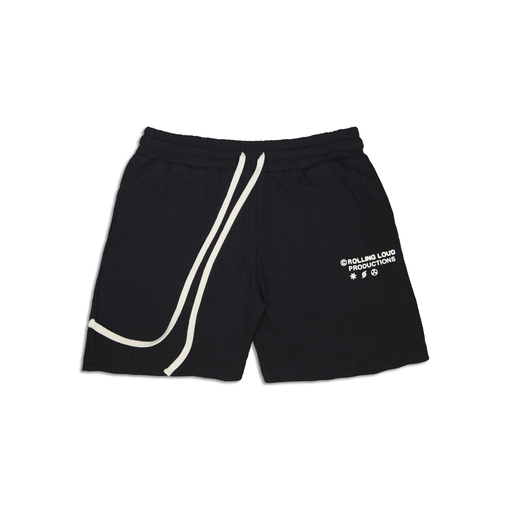 RL Productions Waffle Shorts Black
