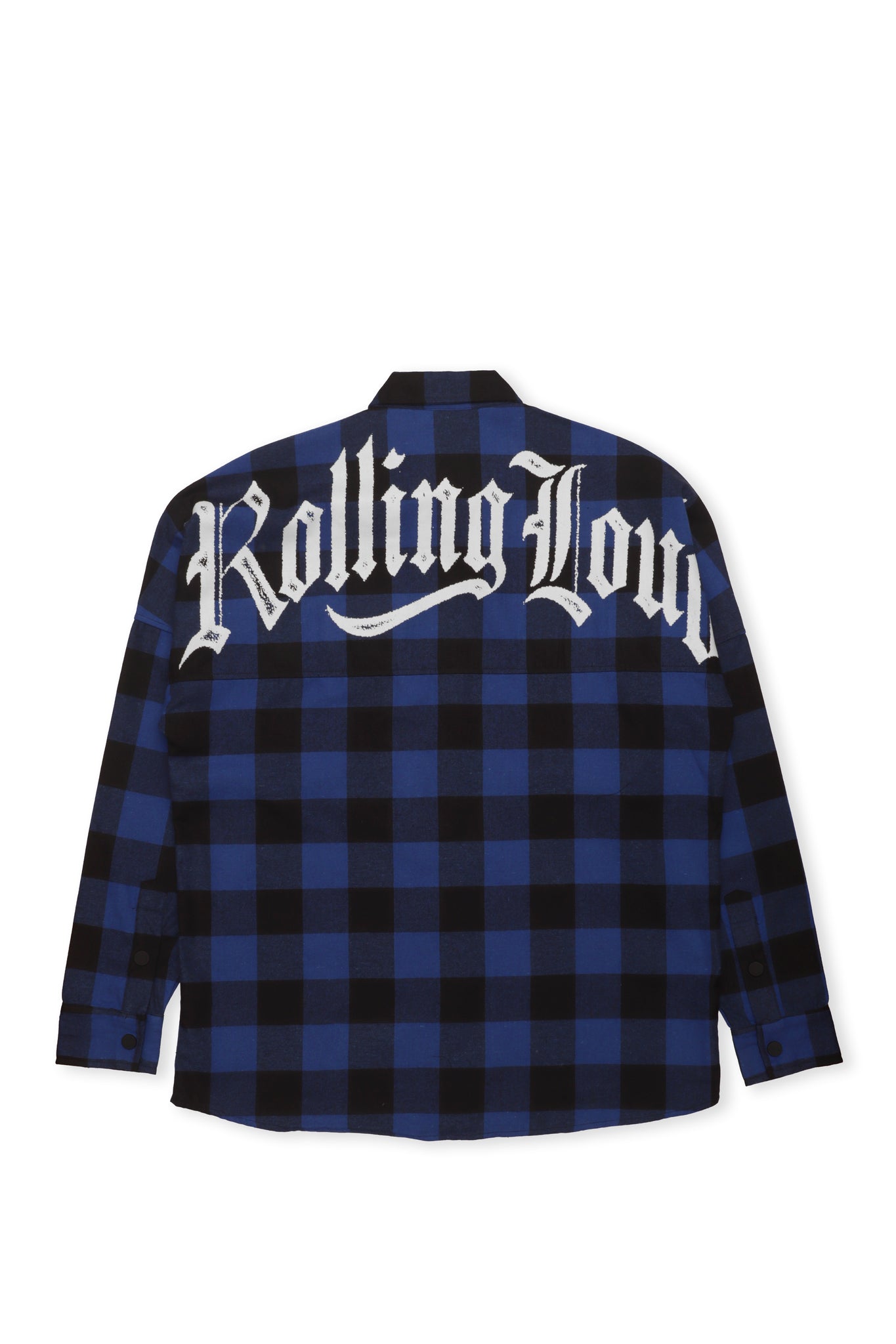 Royal Blue Flannel Drop Shoulder Shirt