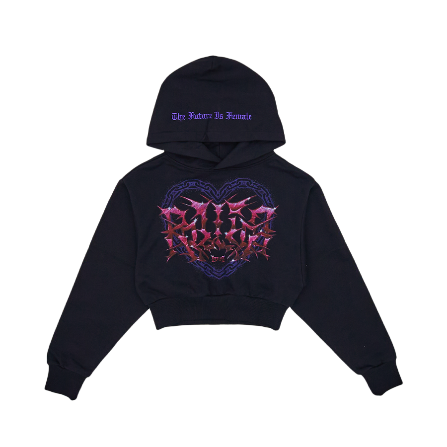 The Future Is Female Crop Hoodie