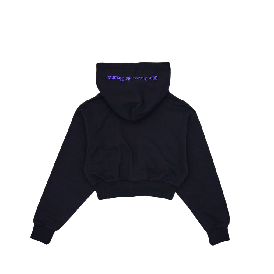 The Future Is Female Crop Hoodie