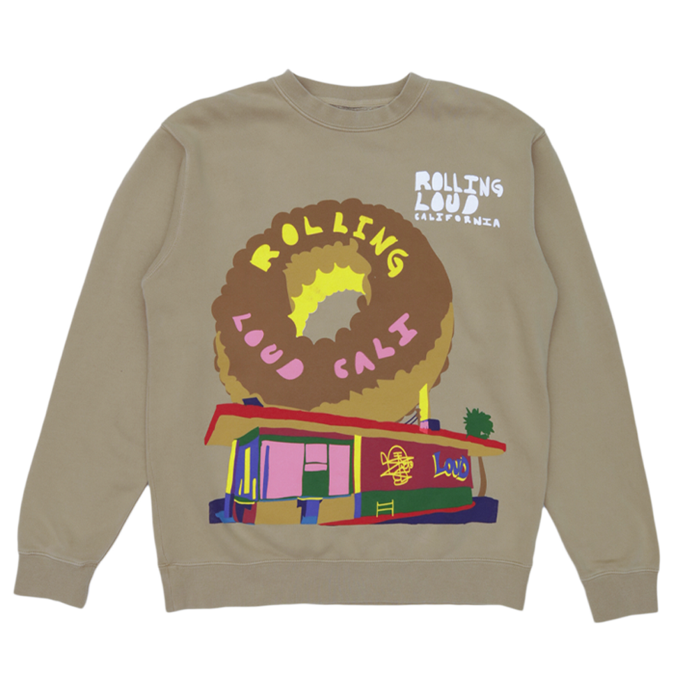 Donut Shop Vintage Crewneck Sand Cali 2021