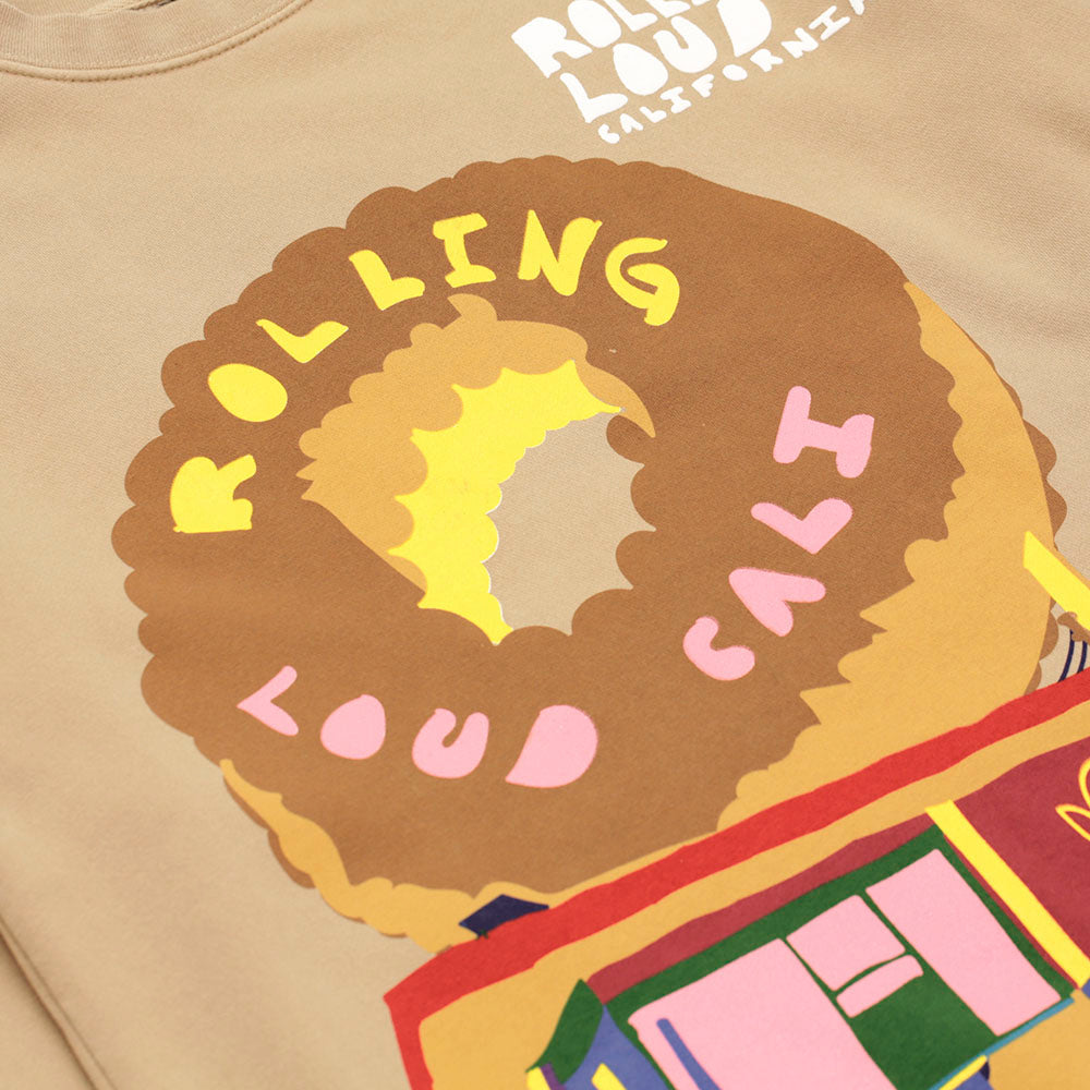 Donut Shop Vintage Crewneck Sand Cali 2021