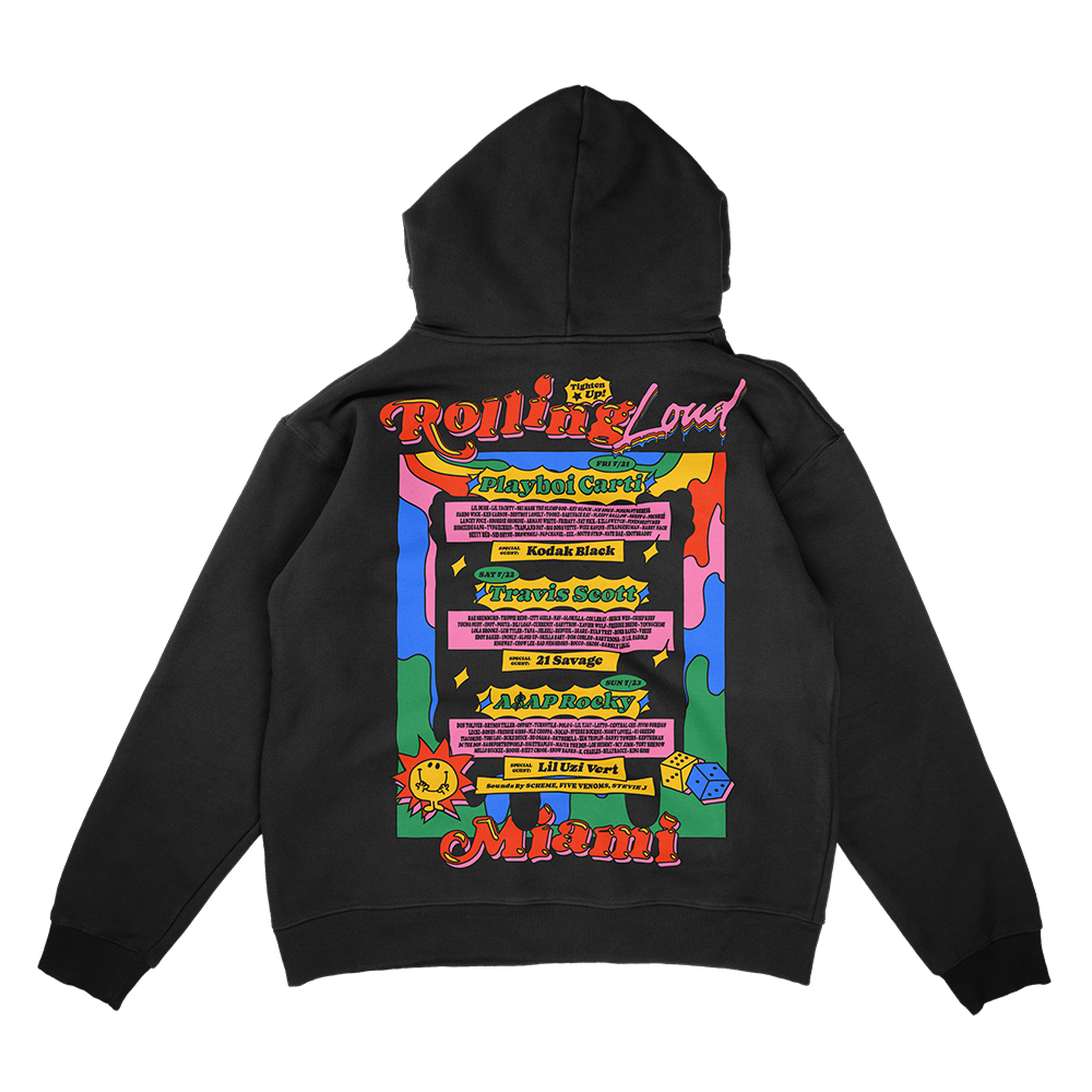 Exclusive Miami 23 Line Up Hoodie Black