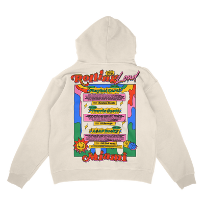 Exclusive Miami 23 Line Up Hoodie Bone