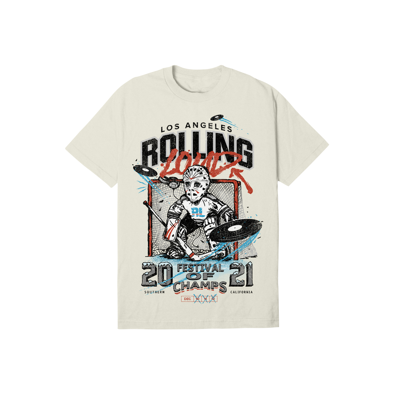 Faceoff T Shirt White LA 2021