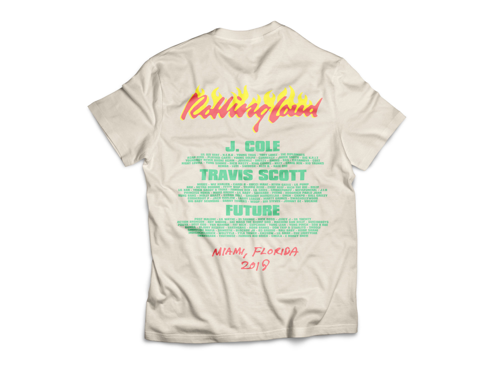Rolling Loud Miami Smiley Lineup Tee