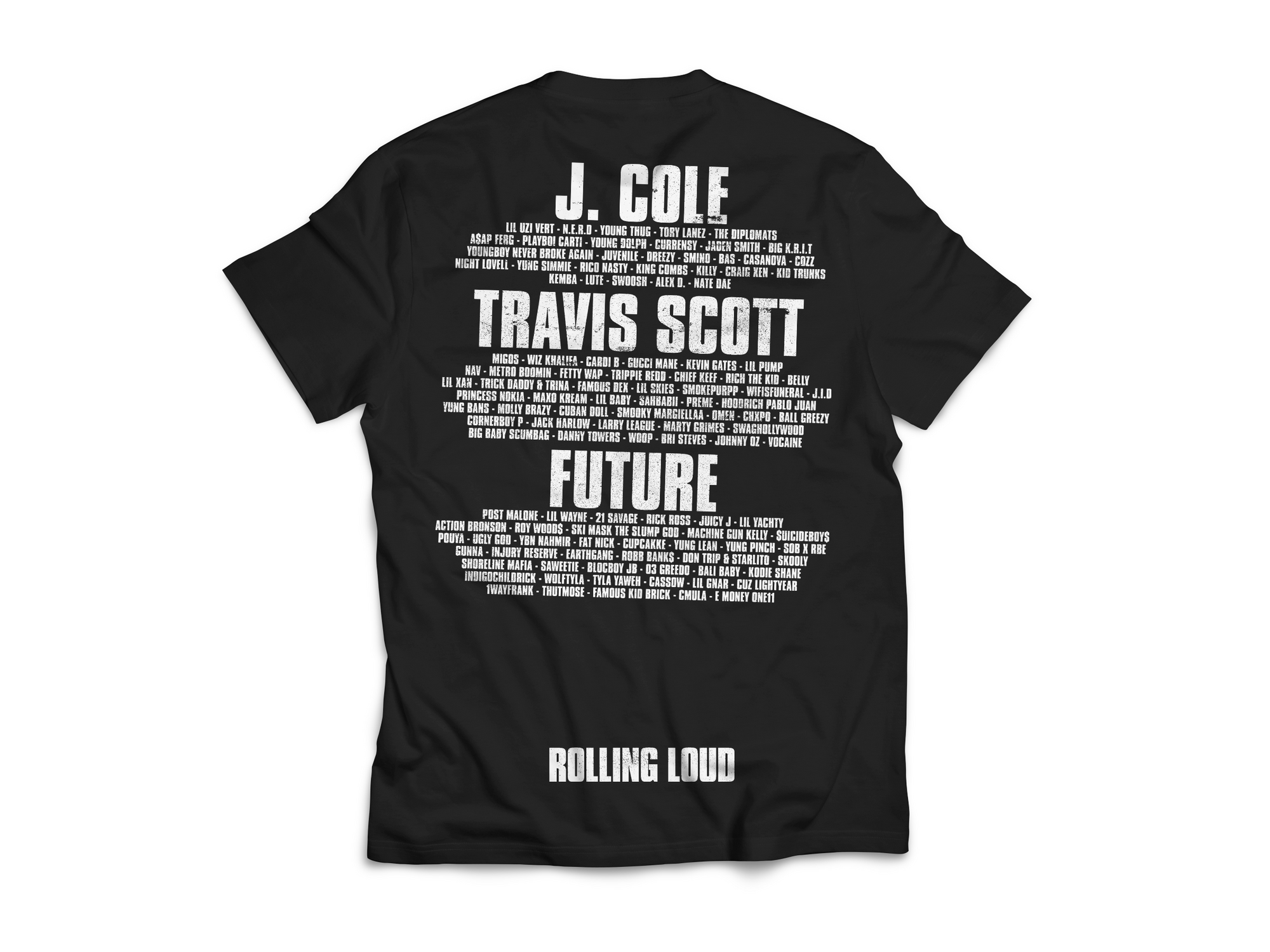 Rolling Loud Miami Black Lineup Tee