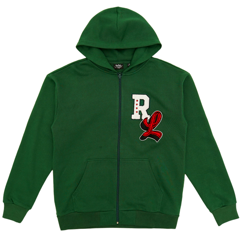 Big Chenille Zip Up Pine