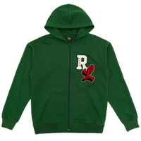 Big Chenille Zip Up Pine