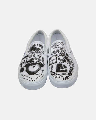 Vans Slip On White - Rolling Loud x For Those Who Sin