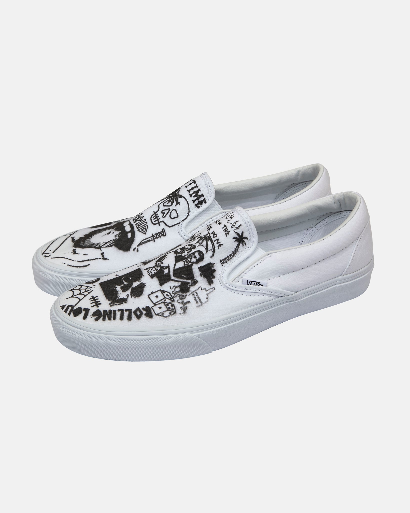 Vans Slip On White - Rolling Loud x For Those Who Sin