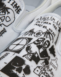 Vans Slip On White - Rolling Loud x For Those Who Sin