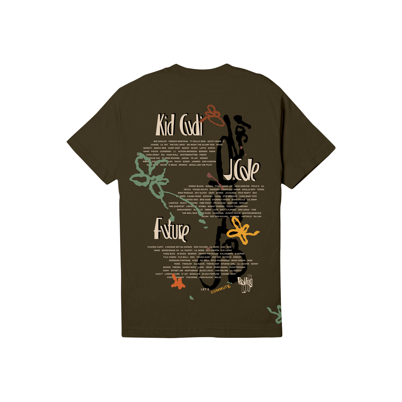Lets Commute T Shirt Brown LA 2021