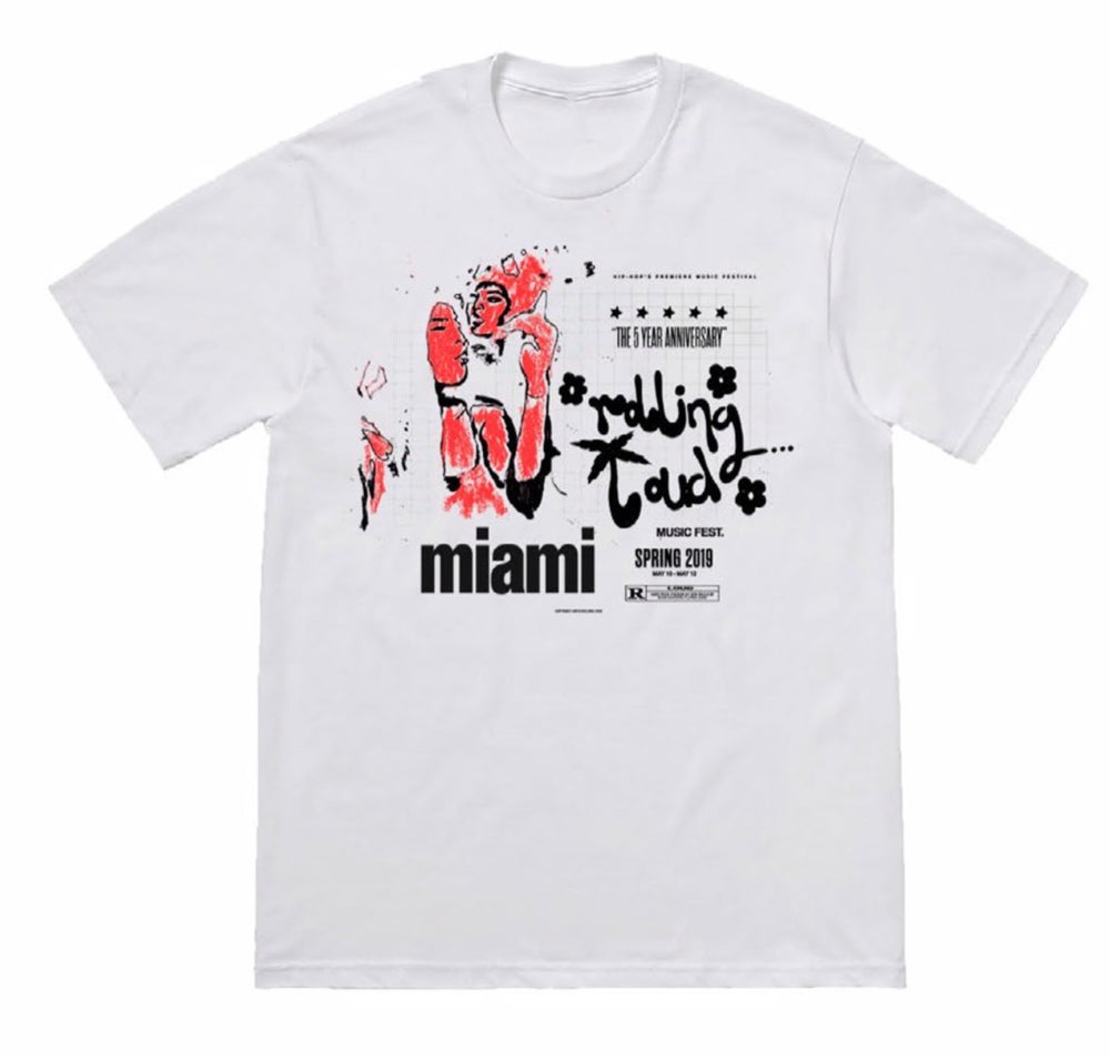 Miami Movie SS Tee White