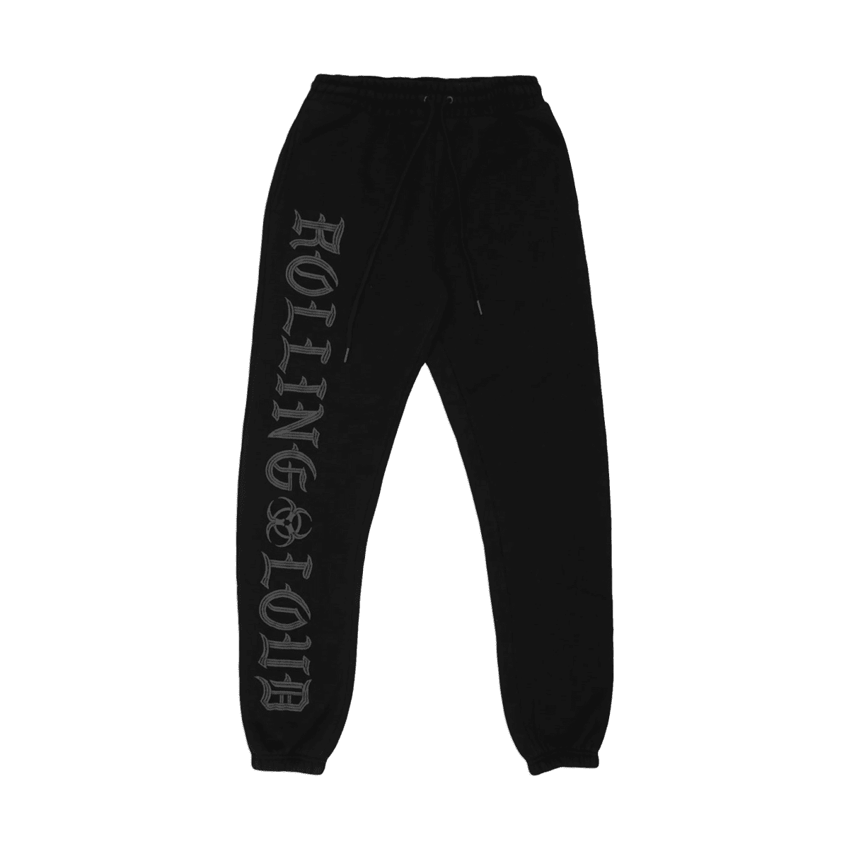 OE Heavyweight Embroidered Black Sweatpants