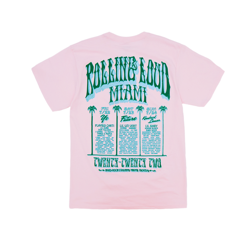 RL Palms T Shirt Pink Miami 22