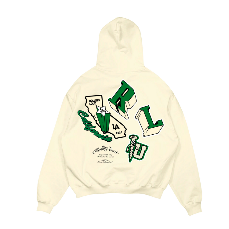 Hollywood Embroidered Hoodie CALI 2021