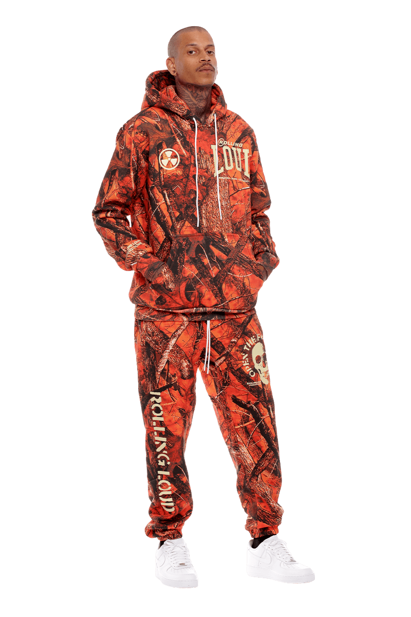 RL Open The Pit Orange Hunter Camo Hoodie