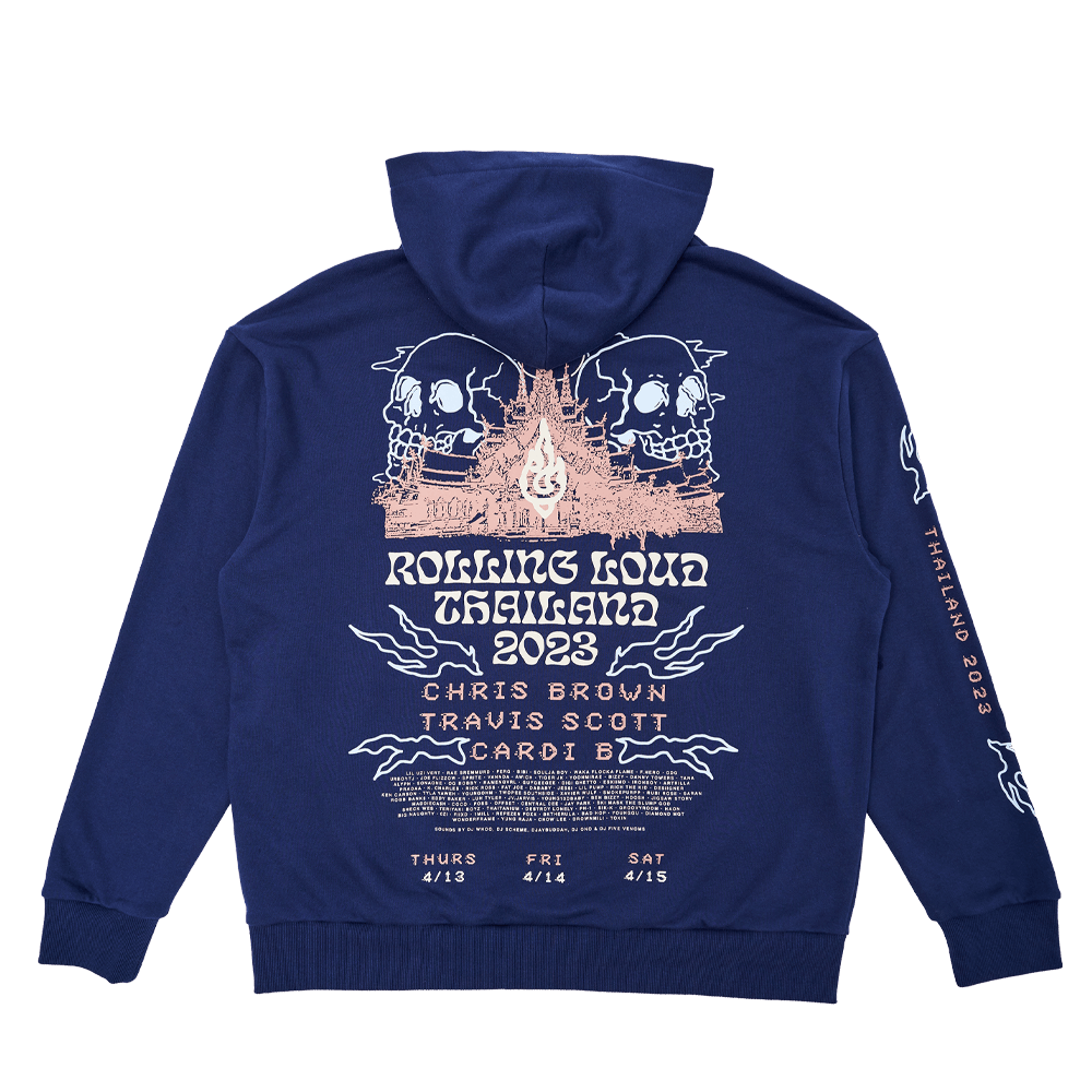RL Thailand RL Temple Washed Blue Lineup Hoodie