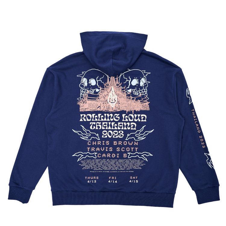 RL Thailand RL Temple Washed Blue Lineup Hoodie