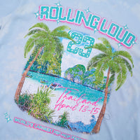 RL Thailand Shaded Palms Blue Tiedye Tee