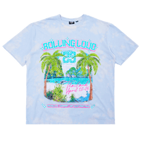 RL Thailand Shaded Palms Blue Tiedye Tee