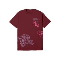 RL Warped T Shirt Maroon NYC 22